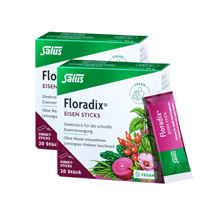 【中国直邮】 德国 Floradix 铁元红颜粉 补铁剂 气血粉 喝出白亮 好肤色 美白养颜调理 2盒