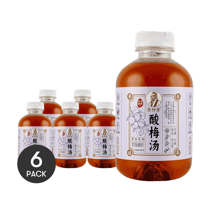 사워 플럼 농축액, 식물성 음료, 16.91 fl oz *6【6팩】【 0 지방 저칼로리】