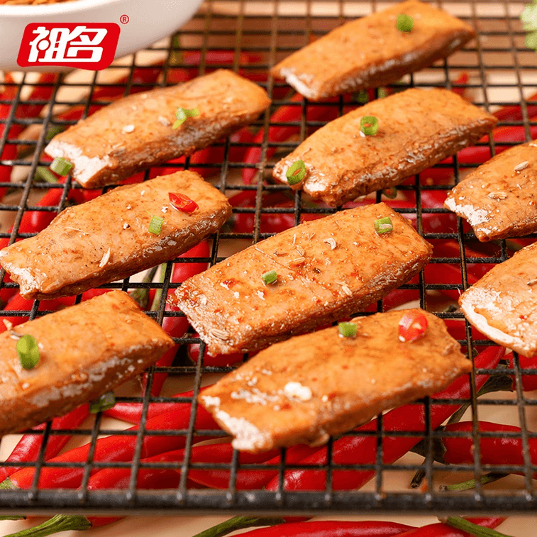 Vegetarian meat and dried tofu hand-torn vegetarian steak tofu dried spicy strips mixed flavor 10g*20 packs 3