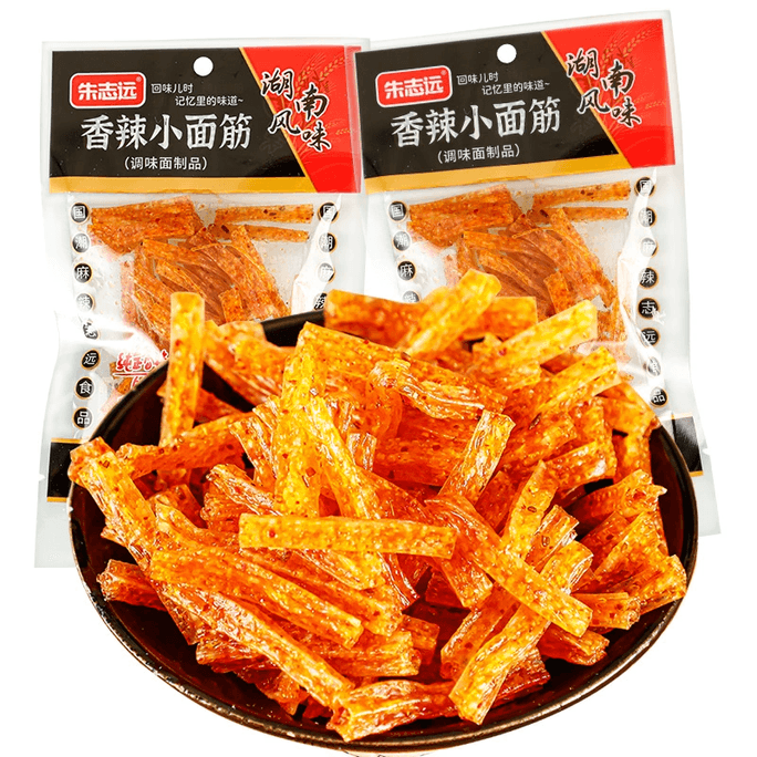 Spicy small noodles tendons and spicy strips to satisfy cravings * 1 pack of 80g including 8 small packs