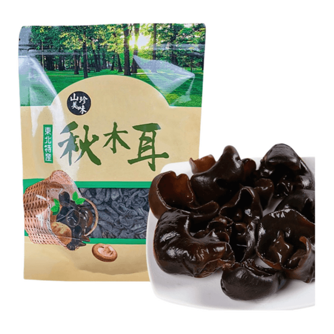 동북 산지 특선 요리: 중국 동북 지역 특산물인 말린 목이버섯 250g. 굵고 뿌리가 없어 아삭한 식감을 자랑합니다. 냉채, 달팽이 국수, 훠궈 등에 활용하기 좋습니다. 건강하고 저칼로리이며, 체지방 감소와 체중 감량에 도움을 주는 식사 대용품입니다.