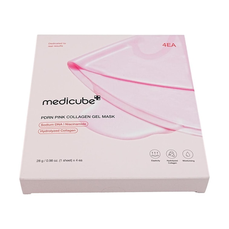 PDRN Pink Collagen Gel Mask, Sodium DNA, Niacinamide, Hydrolyzed Collagen, 4 Sheets 5