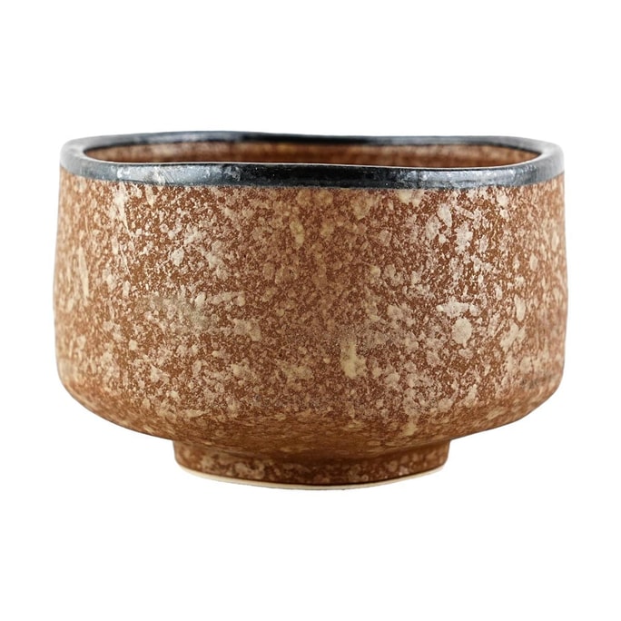 日本ALE-NET 美浓烧抹茶碗 陶瓷碗茶碗茶具 金结晶 12×H7.5cm
