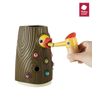 子供の知育玩具 - 親子で遊べるゲーム小道具、キツツキが虫を捕まえる