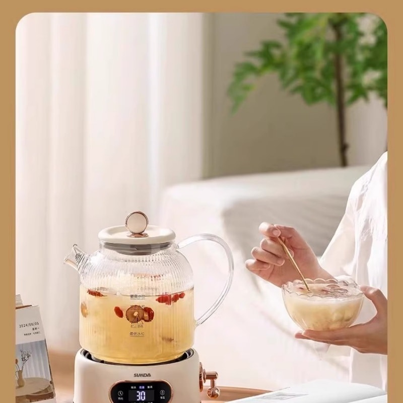 【中国直邮】 法国 思密达 110V全玻璃恒温养生壶新款家用多功能烧水壶小家电  1.2L 一个装