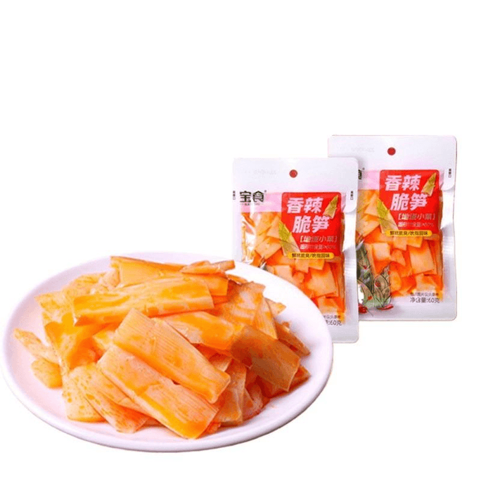 Spicy And Crispy Bamboo Shoots Slices Refreshing And Crispy Bamboo Shoots Slices Instant With Pickled Cabbage 60g*2 Bags