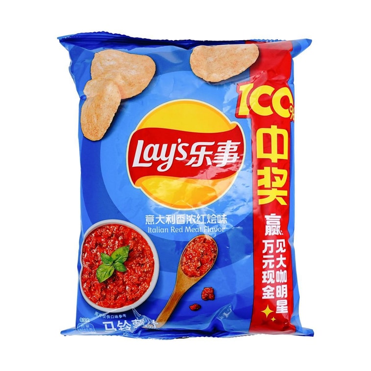 大陆版LAY'S乐事 薯片 意大利香浓红烩味 袋装 70g(新老包装混发) 4