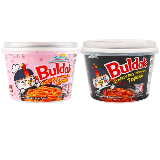 2碗韩国SAMYANG三养 BULDAK炒年糕 超辣火鸡味 185g  奶油味 179g