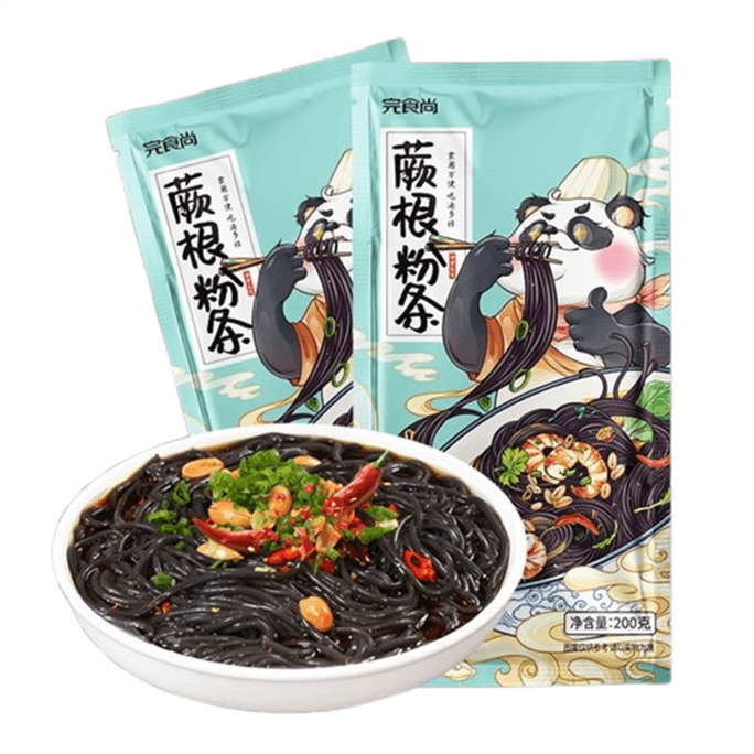 【中国直邮】 完食尚 蕨根粉条 秦岭特产厥根类0脂葛根粉条节食代餐南北干货200g/袋