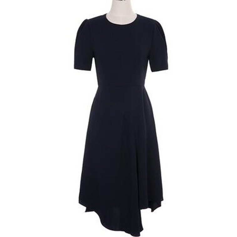 【韩国直邮】ATTRANGS韩国优雅淑女短袖连衣裙  深蓝色 S 3