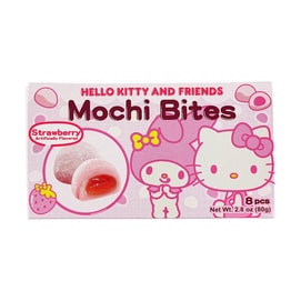 台湾版SANRIO三丽鸥 Hello Kitty x 美乐蒂 迷你小麻薯 夹心大福 草莓味 80g