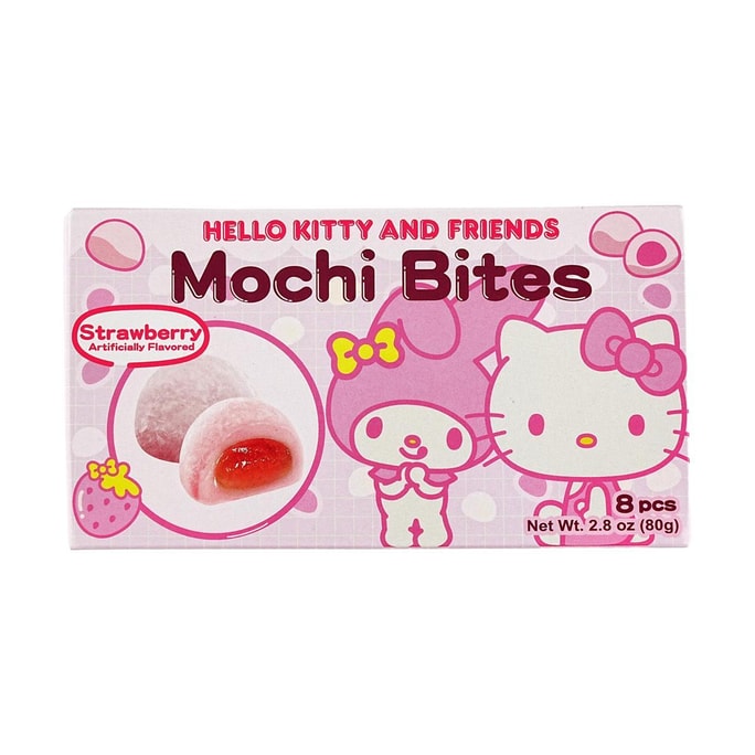 Sanrio Hello Kitty My Melody Mochi Bites Strawberry Flavor 2.82oz