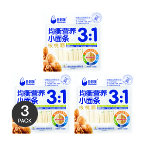 谷媽咪 3:1核桃寶貝麵 寶寶輔食幼兒麵 208g*3【超值3包】
