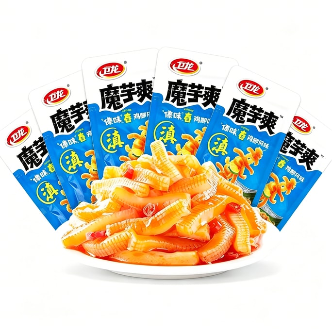 [A Delight for Sour and Spicy Enthusiasts] Konjac Snack Vegetarian Tripe 6 packs, approximately 115g Spicy Strips Spicy Chips Spicy Snack Sour and Spicy Konjac Snack Dai-flavoured Passion Fruit Chicke