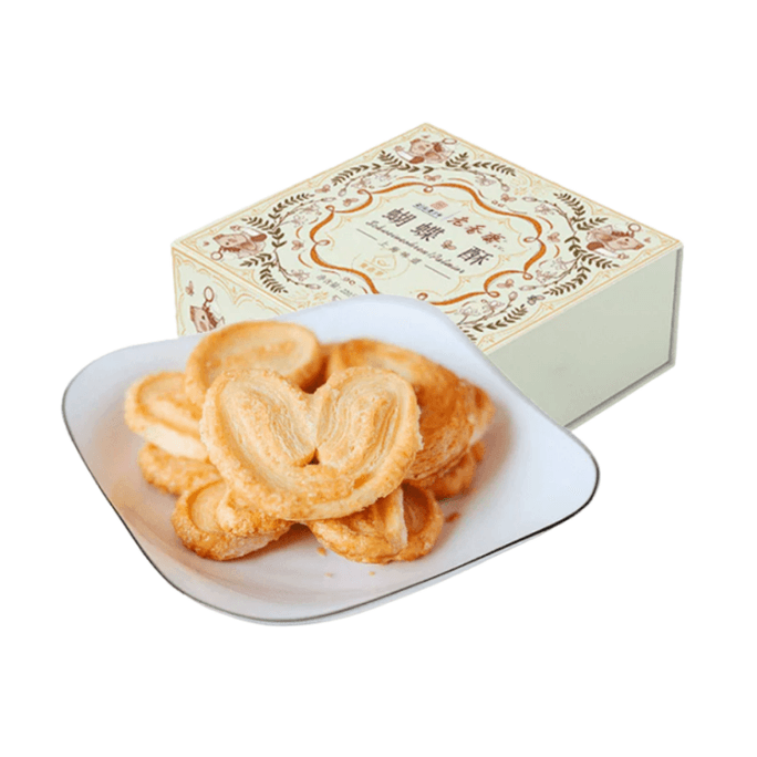 Original Flavor Palmier Pastry Crispy Buttery Sweet Not Cloying Intangible Cultural Heritage Handmade Shanghai Specialty New Year Gift Box 200g