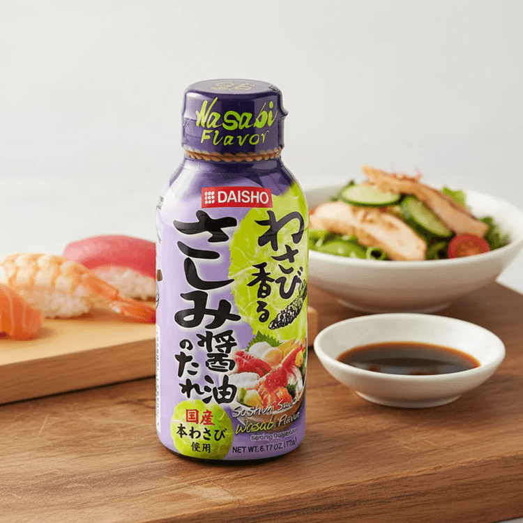 わさびじょうゆ ダイショー 刺身醤油のタレ - わさび風味の刺身醤油、6.17オンス【刺身