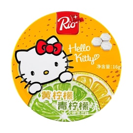 Sanrio Hello Kitty Sugar Free Mint Candy, Double Lemon Flavor ,0.56 oz