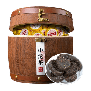 【中国直邮】 中闽峰州 云南糯米香普洱茶熟茶小沱茶饼小坨小粒装礼盒装小金砖茶叶   500g/桶