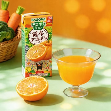 日本KAGOME可果美 混合蔬果汁 熊本不知火柑橘风味 195ml【季节限定】【补充一日份维生素C】