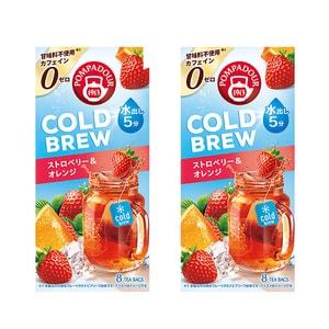 Pompa Doll Cold Brew Strawberry & Orange 8 Tea Bag*2