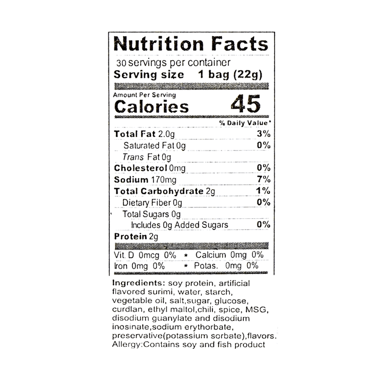 Surimi Fish Tofu - BBQ Flavor, 30 Piece* 0.77 oz 10