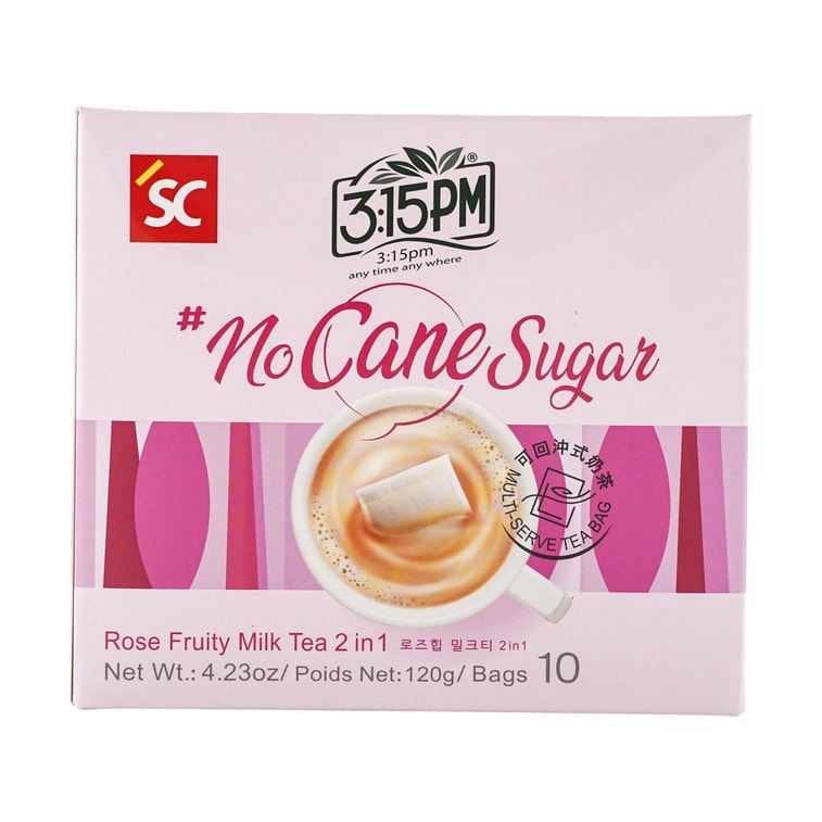 No Cane Sugar-Rose Fruity Milk Tea 2 In 1 ,4.23 oz 4