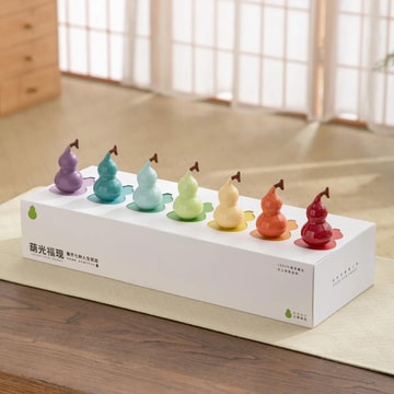 “Hulu Blessing Glow” Tea Ornaments – Seven Pieces Gourd Figurines