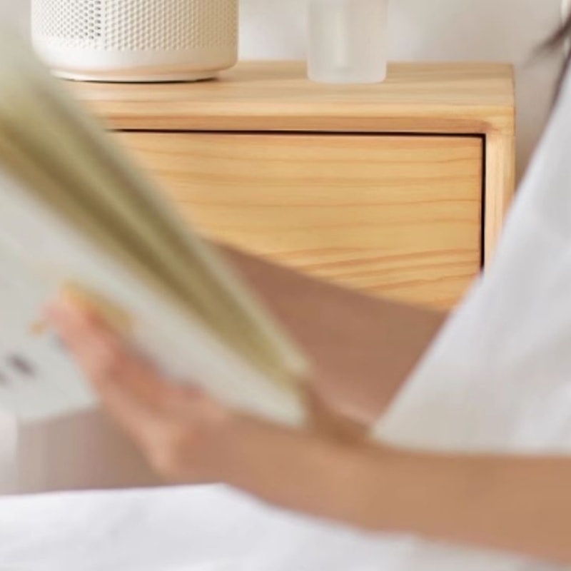 【中国直邮】 OLAYKS 无叶风扇家用桌面小型台式摇头电风扇加湿 陶白色-带香薰盒+加湿器 一个装