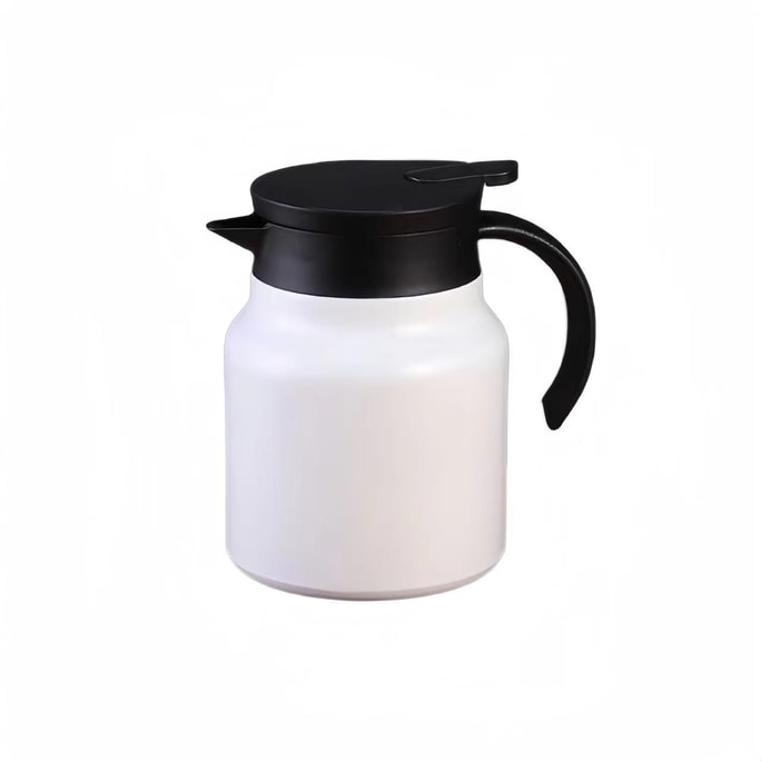 1L 316不锈钢保温壶茶壶家用焖茶壶咖啡壶热水壶白色 1件入