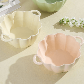 Double-handled Soup Bowl, Light Pink, 1400ml