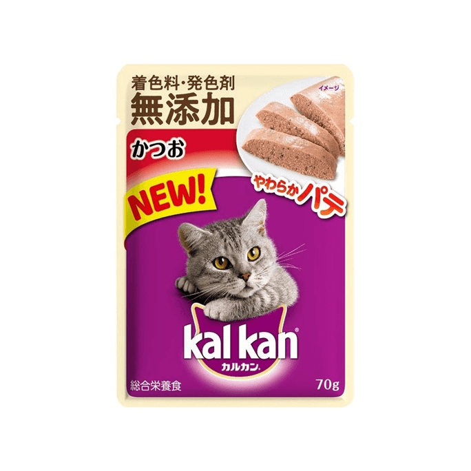 Kal Kan Additive-Free Bonito Flavored Soft Patty Cat Food 70 g