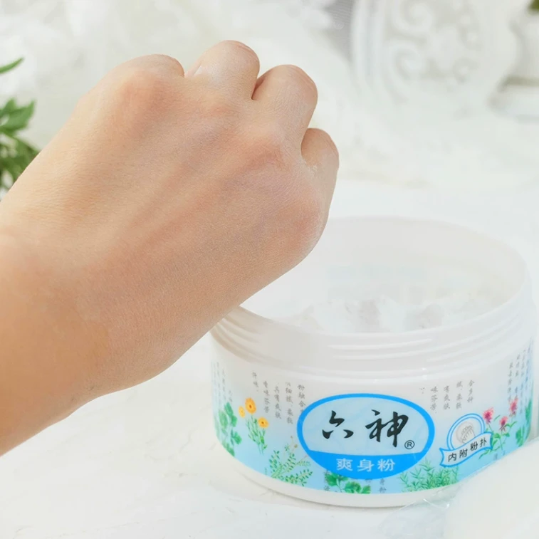 【중국 직배송】 리우션 쿨링 파우더 150g*1개 땀 흡수, 보송보송, 피부 진정, 냄새 제거, 어린이, 아기, 성인용 시원한 발진 파우더 3
