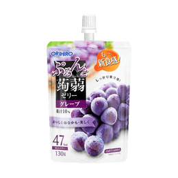 日本ORIHIRO 低卡纖體蒟蒻吸吸果凍 葡萄口味 130g