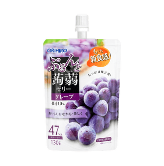 日本ORIHIRO 低卡纤体蒟蒻吸吸果冻 葡萄味 130g