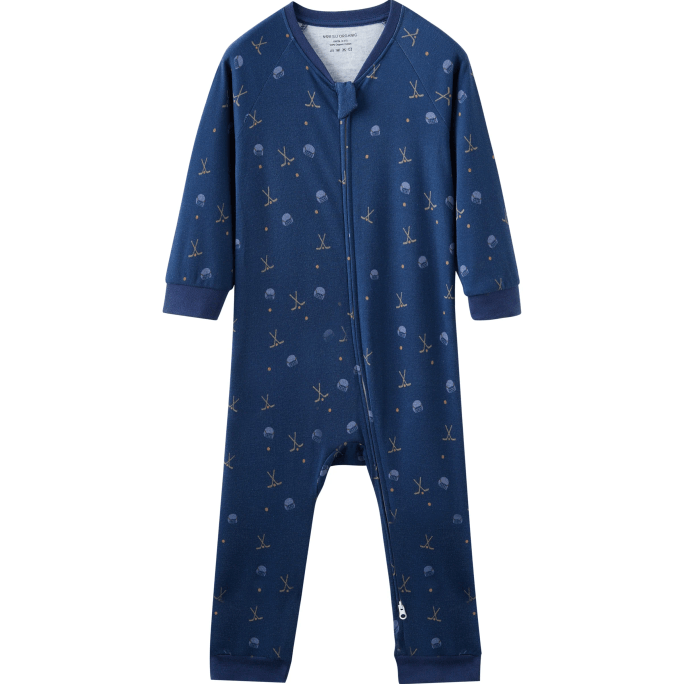 Baby Organic Cotton Zip-up Sleeper-Hockey 0-3M
