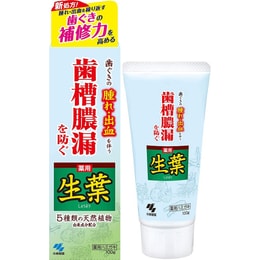 [Japan direct mail] KOBAYASHI leaf natural plant toothpaste effectively prevents gum bleeding swelling and pain green
