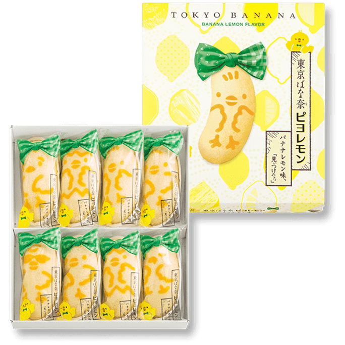 일본 선물의 첫 번째 선택 TOKYO BANANA 도쿄 바나나 케이크 여름 한정 치킨 프레시 레몬 크림 샌드위치 케이크 8개입