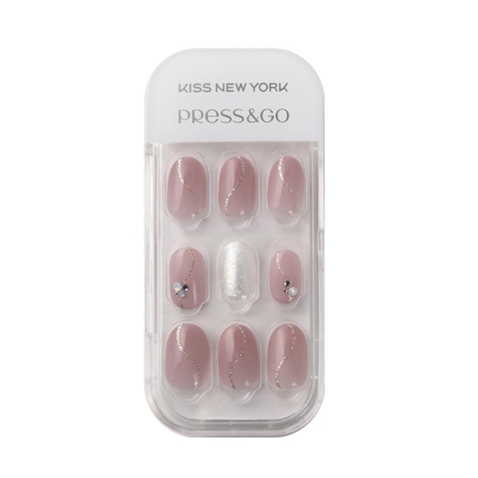[日本直髮] 日本 KISS New York Press&Go luxury 手部 指甲貼片 01號 預定3-5天