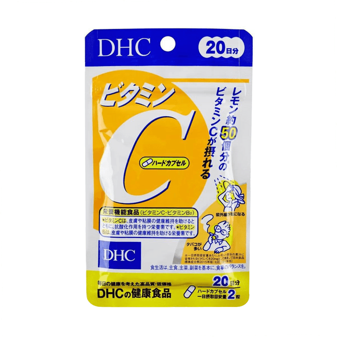 日本DHC 維他命 C 1000mg 20日分 40粒 【檸檬含量約50顆】
