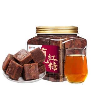 Yunnan Organic Brown Sugar Handmade Aged Brown Sugar Blocks Made From Real Sugarcane Traditional Craft Natural Original Flavor [Fragrant And Sweet] Organic Brown Sugar 500g*1 Jar
