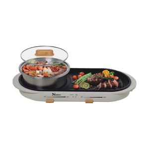 2 in 1 Stainless Steel Hot Pot & Non-Stick Gill NEC-1125