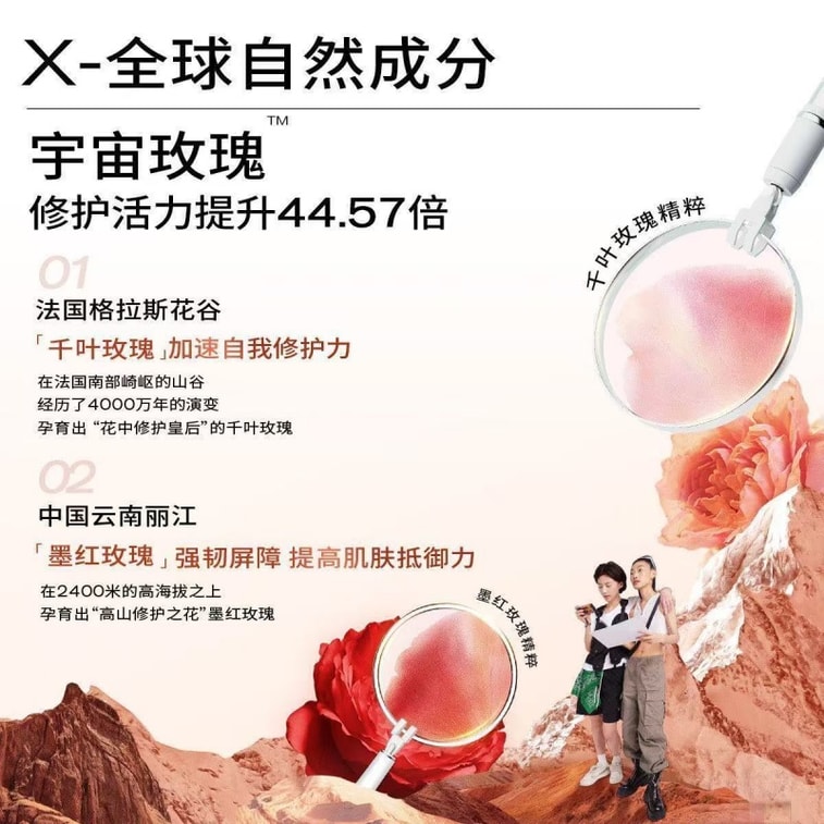 【中国直送】PMPM ダブルローズ ポリビタミンエッセンスオイル、VC配合 ブライトニング、修復、アンチリンクル、ファーミングエッセンスオイル 30ml 4