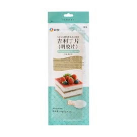 新良 吉利丁片 明胶片 10片装 50g【布丁慕斯奶酪棒烘焙用】【即溶易成型】