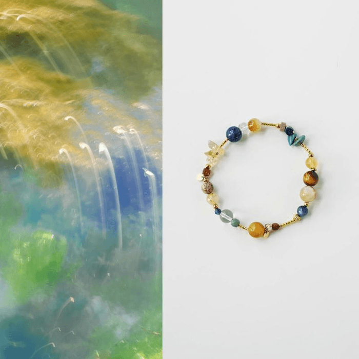 Chinese Natural Multi Treasure Crystal Business Bracelet, Wealth Transfer Bracelet Gift 16cm * 1