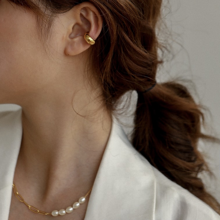 SHAPES STUDIO 極簡光面耳夾耳骨夾 一大一小 3