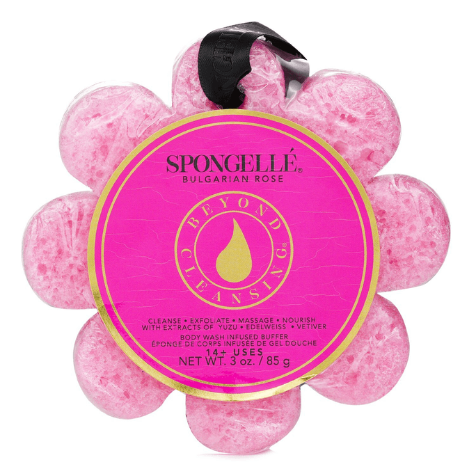 Wildflower Shower Gel Sponge – Bulgarian Rose (Pink) 1pc/85g