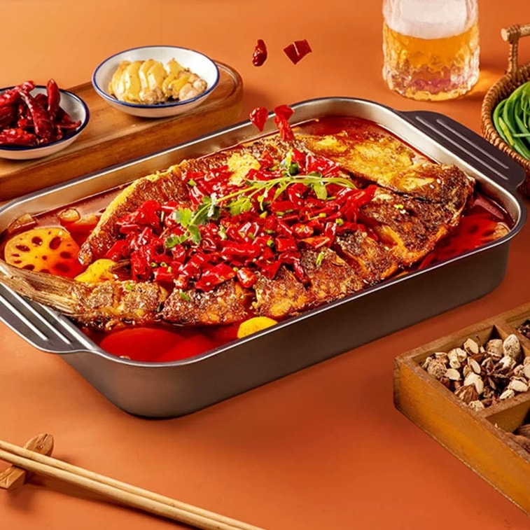 두꺼운 맛 골목 구운 생선 조미료 (매콤한 맛) 정통 충칭 완저우 구운 생선 조미료 200g/봉 4