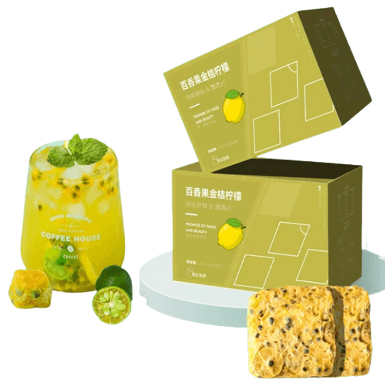 Passion fruit freeze dried Netflix green kumquat lemon slices instant drink  cold brew water flower tea 120g / box 