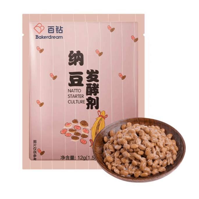 중국 직접 우편 엔젤 낫토 발효제 소포장 가정용 수제 그림 일본 요리 낫토 박테리아 발효 분말 균주 12g * 1 패키지에는 8개의 소포장이 들어 있습니다