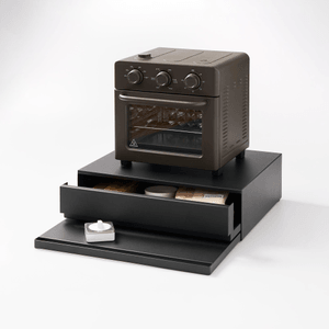 Countertop Drawer With Pull-Out Shelf - Steel Black 1 piece